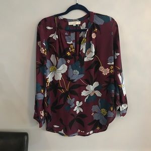 Ann Taylor Loft floral blouse. (S)